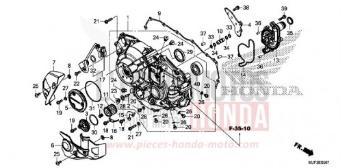 RIGHT CRANKCASE COVER (CRF1000D) CRF1000DG de 2016
